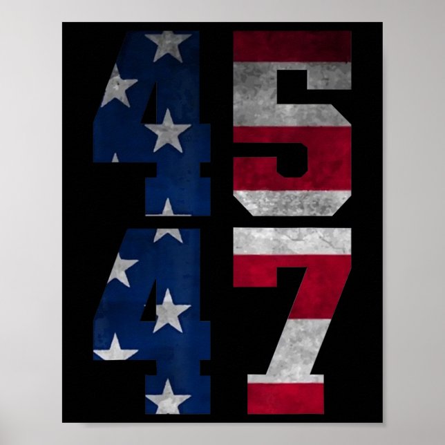 Trump 2024 för president US Flagga Poster (Framsidan)
