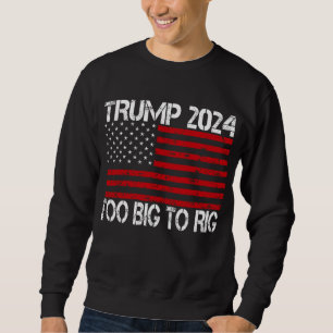 Trump 2024 för stor för stor för stor - val 2024 lång ärmad tröja