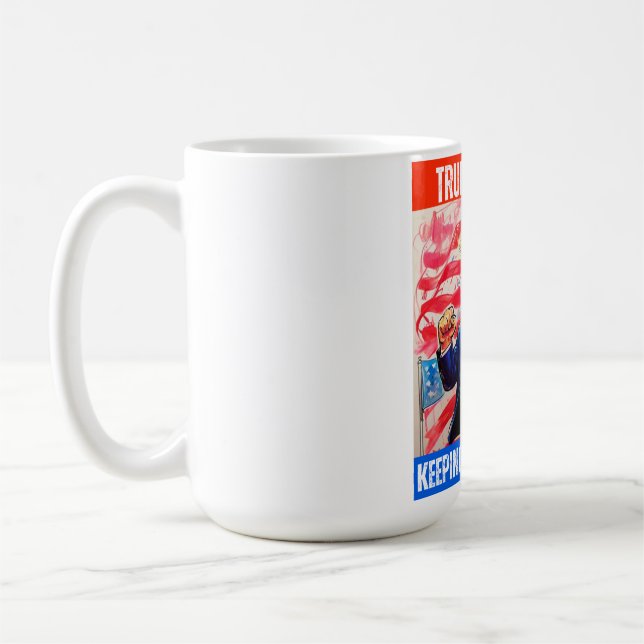 TRUMP 2024: FÖRSTA BEVARANDET AV AMERIKA KAFFEMUGG (Vänster)