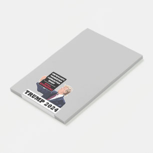 Trump 2024 Fortfarande stående presidentval i USA Post-it Block