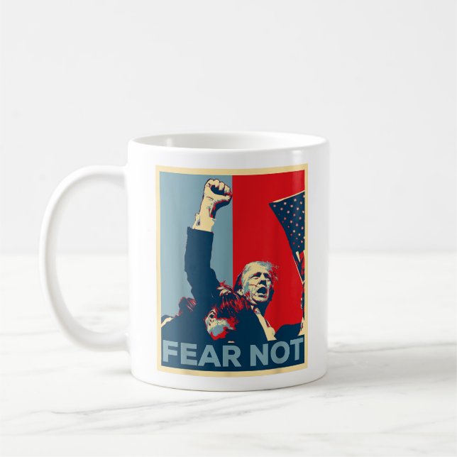 Trump 2024 Frukta Inte, Knutten Dumpad Trump Kamp Kaffemugg (Vänster)