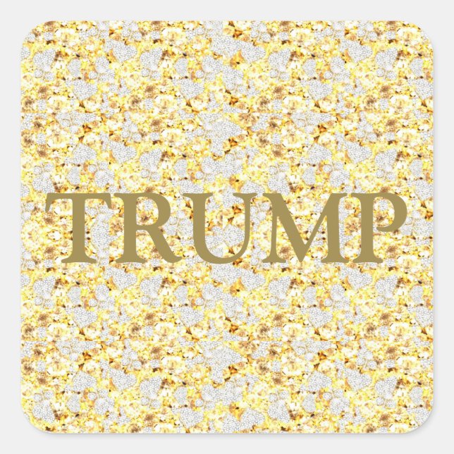 TRUMP 2024 FYRKANTIGT KLISTERMÄRKE (Framsida)