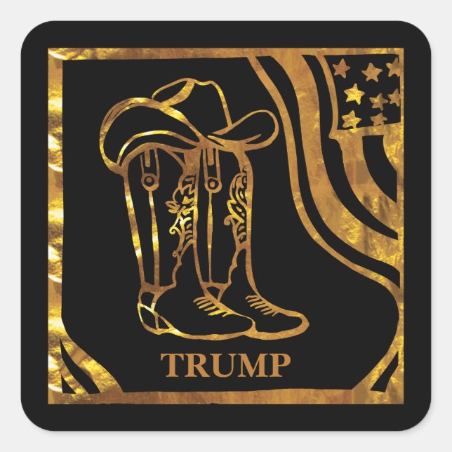TRUMP 2024  FYRKANTIGT KLISTERMÄRKE (Framsida)