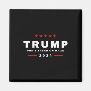 Trump 2024 Gå inte på Maga Snake Rattlesnake Magnet