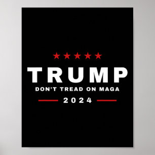 Trump 2024 Gå inte på Maga Snake Rattlesnake Poster