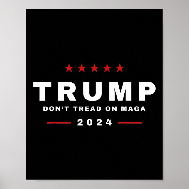 Trump 2024 Gå inte på Maga Snake Rattlesnake Poster (Framsidan)