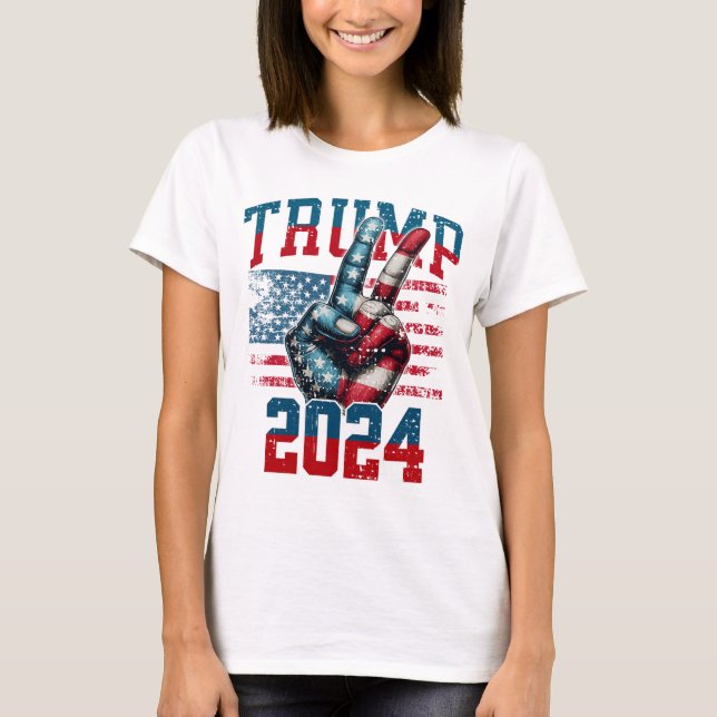 Trump 2024 Girl's Basic T-Shirt (Framsida)