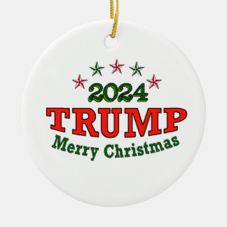 TRUMP 2024 God jul Julgransprydnad Keramik