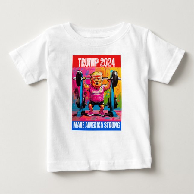 TRUMP 2024 GÖR AMERICA STRONG T SHIRT (Framsida)