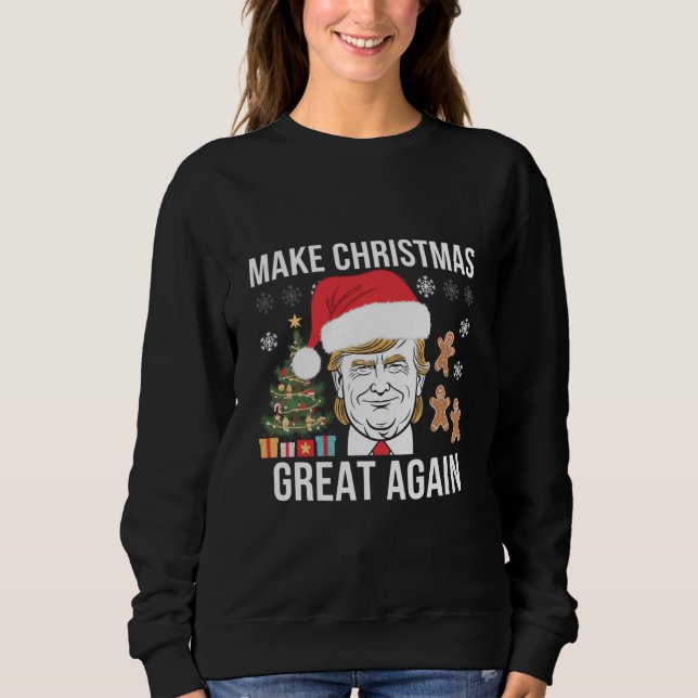 Trump 2024 Gör jul till Underbar igen T Shirt (Framsida)