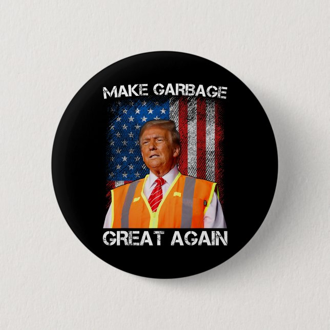 Trump 2024 Gör Sopor Underbart igen till Trum- Knapp (Framsida)