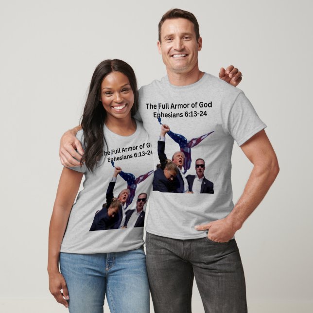 Trump 2024, Guds Fullt Armor T Shirt (Unisex)