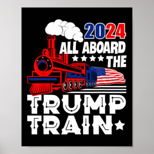 Trump 2024 hela trumpen Tåg USA Poster