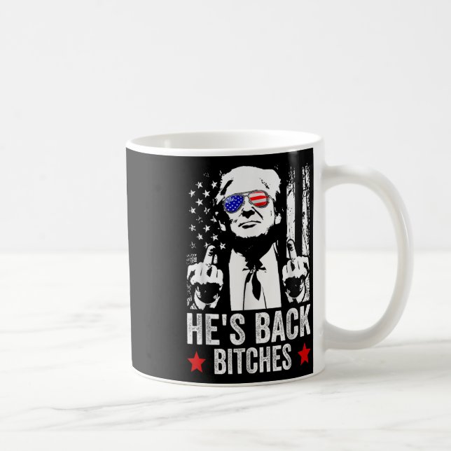 Trump 2024 Hes Back Es Trump 2025 Kaffemugg (Höger)