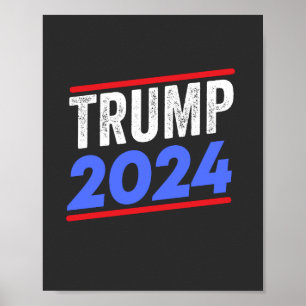 Trump 2024 inför valet av president Donald Jr. Mag Poster