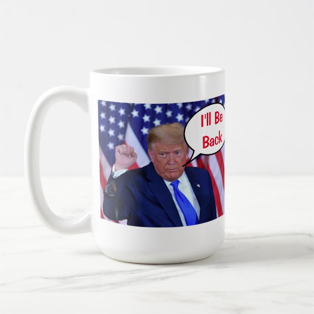 Trump 2024 Jag kommer tillbaka Kaffemugg (Vänster)