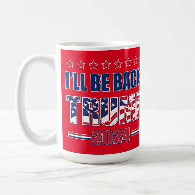 Trump 2024 Jag kommer tillbaka Kaffemugg (Vänster)