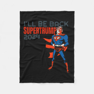 Trump 2024 Jag kommer tillbaka till Toppen Hero Fleecefilt