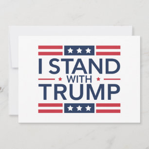 Trump 2024 Jag Står Med Trump Stöd President Inbjudningar