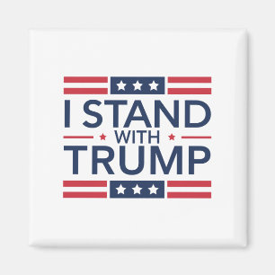Trump 2024 Jag Står Med Trump Stöd President Magnet