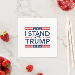 Trump 2024 Jag Står Med Trump Stöd President Pappersservett