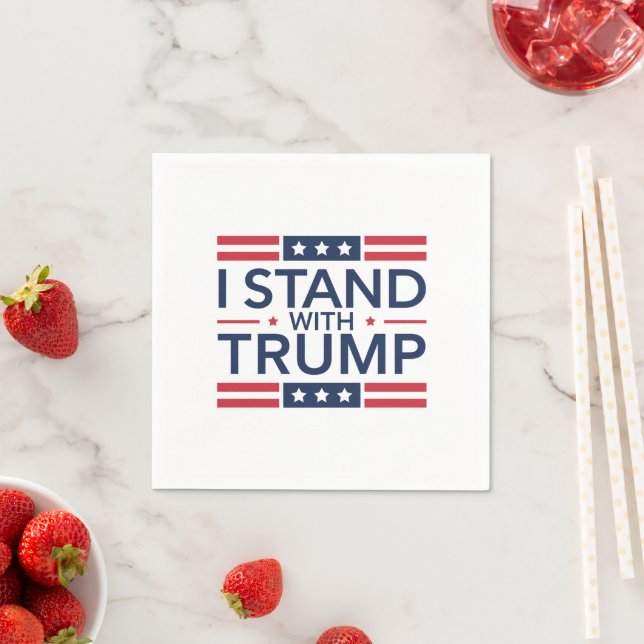 Trump 2024 Jag Står Med Trump Stöd President  Pappersservett (Insitu)