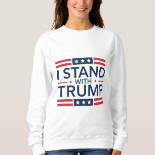 Trump 2024 Jag Står Med Trump Stöd President T Shirt
