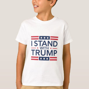 Trump 2024 Jag Står Med Trump Stöd President T Shirt