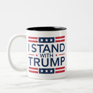 Trump 2024 Jag Står Med Trump Stöd President Två-Tonad Mugg
