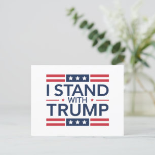 Trump 2024 Jag Står Med Trump Stöd President Vykort
