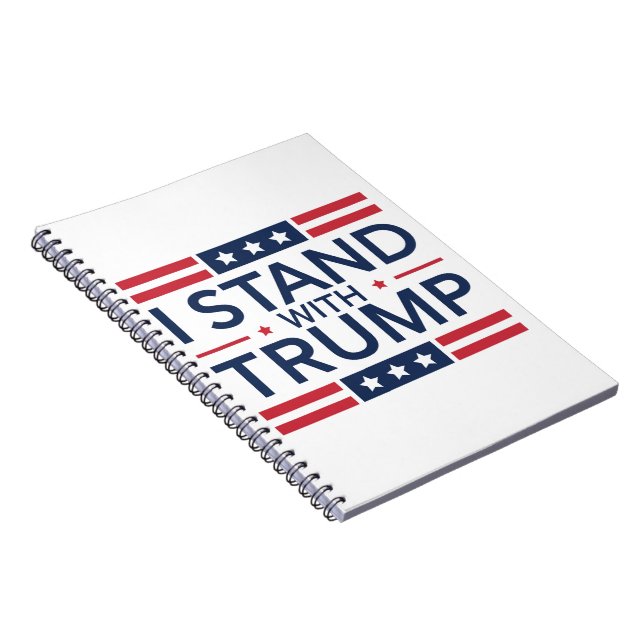 Trump 2024 Jag står med Trump Support President Anteckningsbok (Högra Sidan)