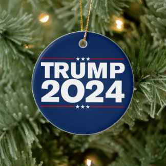 Trump 2024-jul julgransprydnad keramik