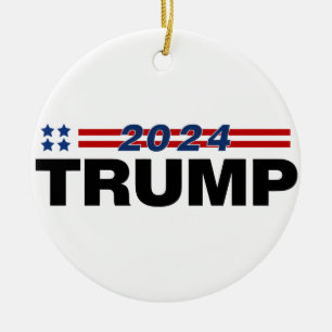 Trump 2024 julgransprydnad keramik