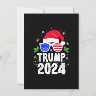 Trump 2024 jultomten Hat Julafton Ljus Inbjudningar