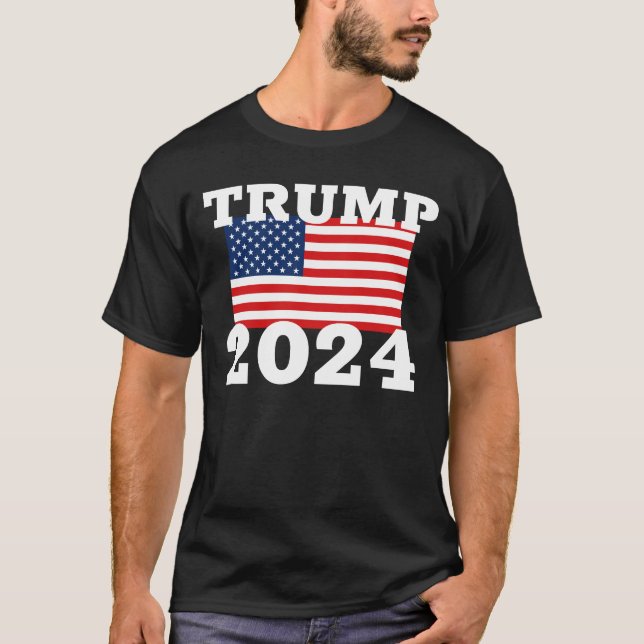 Trump 2024 kampanj-design t shirt (Framsida)