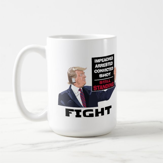 Trump 2024 Kampen mot presidentvalet Kaffemugg (Vänster)