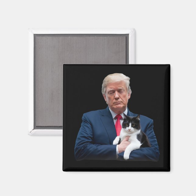 Trump 2024 Katt MAGA Rollig Trump Katt Magnet (Front/Back)