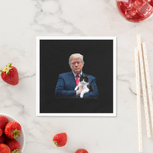Trump 2024 Katt MAGA Rollig Trump Katt Pappersservett