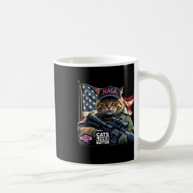 Trump 2024 Katters Liv Problem  Kaffemugg (Höger)