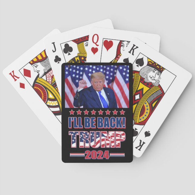 Trump 2024 kommer tillbaka casinokort (Baksidan)