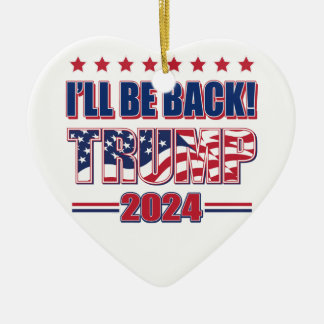 Trump 2024 kommer tillbaka julgransprydnad keramik