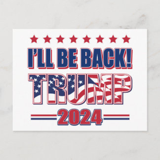 Trump 2024 kommer tillbaka vykort