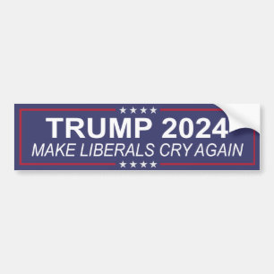 Trump 2024 Låt liberalerna Gråta igen Bildekal