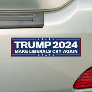 Trump 2024 Låt liberalerna Gråta igen Bildekal