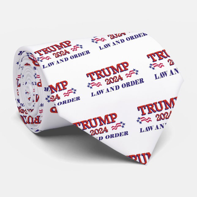 Trump 2024 Law and Order Neck Tie Slips (Rullad)