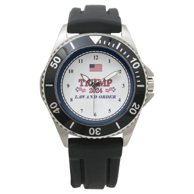 Trump 2024 Law and Order Watch Armbandsur (Framsida)