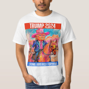 TRUMP 2024 LEADING AMERICA FRAMÅT T SHIRT
