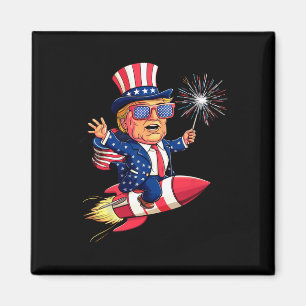 Trump 2024 Lycklig 4:e juli Trump American Flagga Magnet