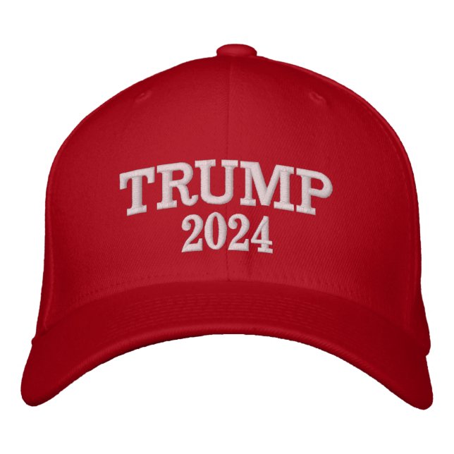Trump 2024 Maga protrumpval kampanj Broderad Keps (Framsida)