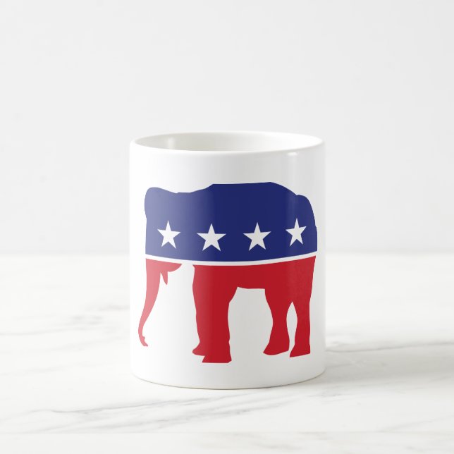 Trump 2024 MAGA Republican Elephant Coffee Mugg (Center)
